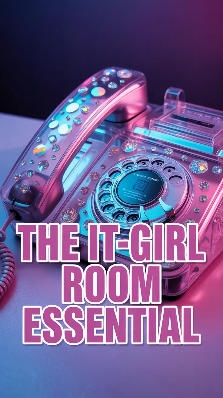 y2k tech, Conair clear phone, cute tech, pink devices, transparent pink phone