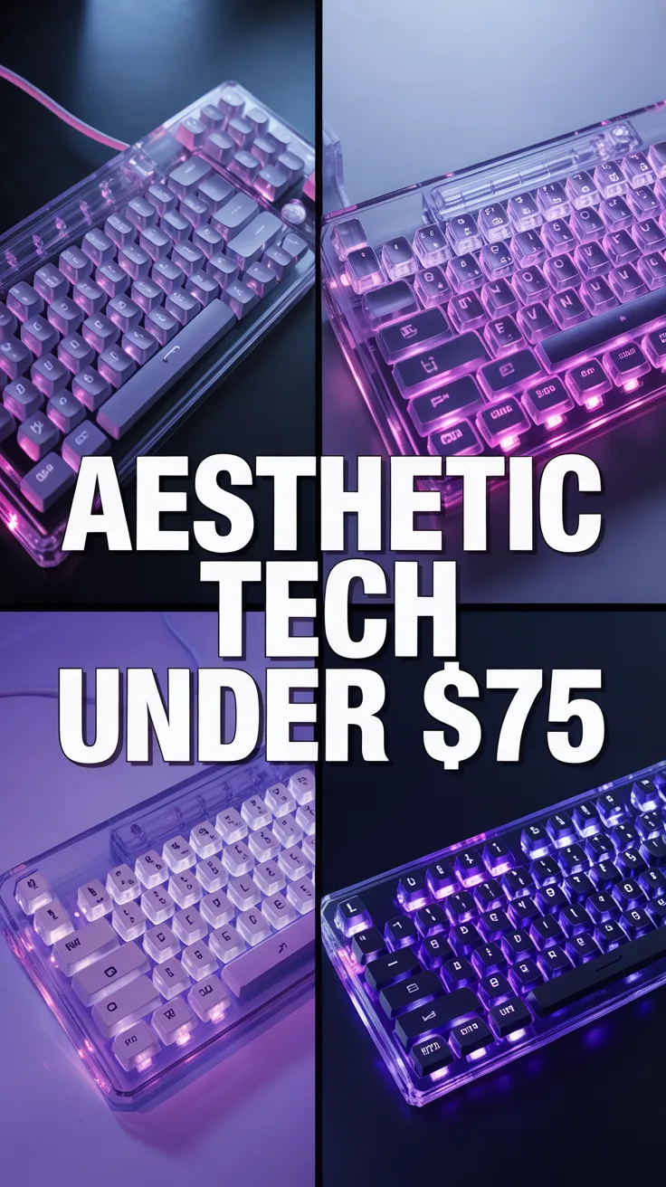 y2k cyberdeck diy, clear mechanical keyboard, aesthetic desk accessories, retro desk setup, y2k electronics