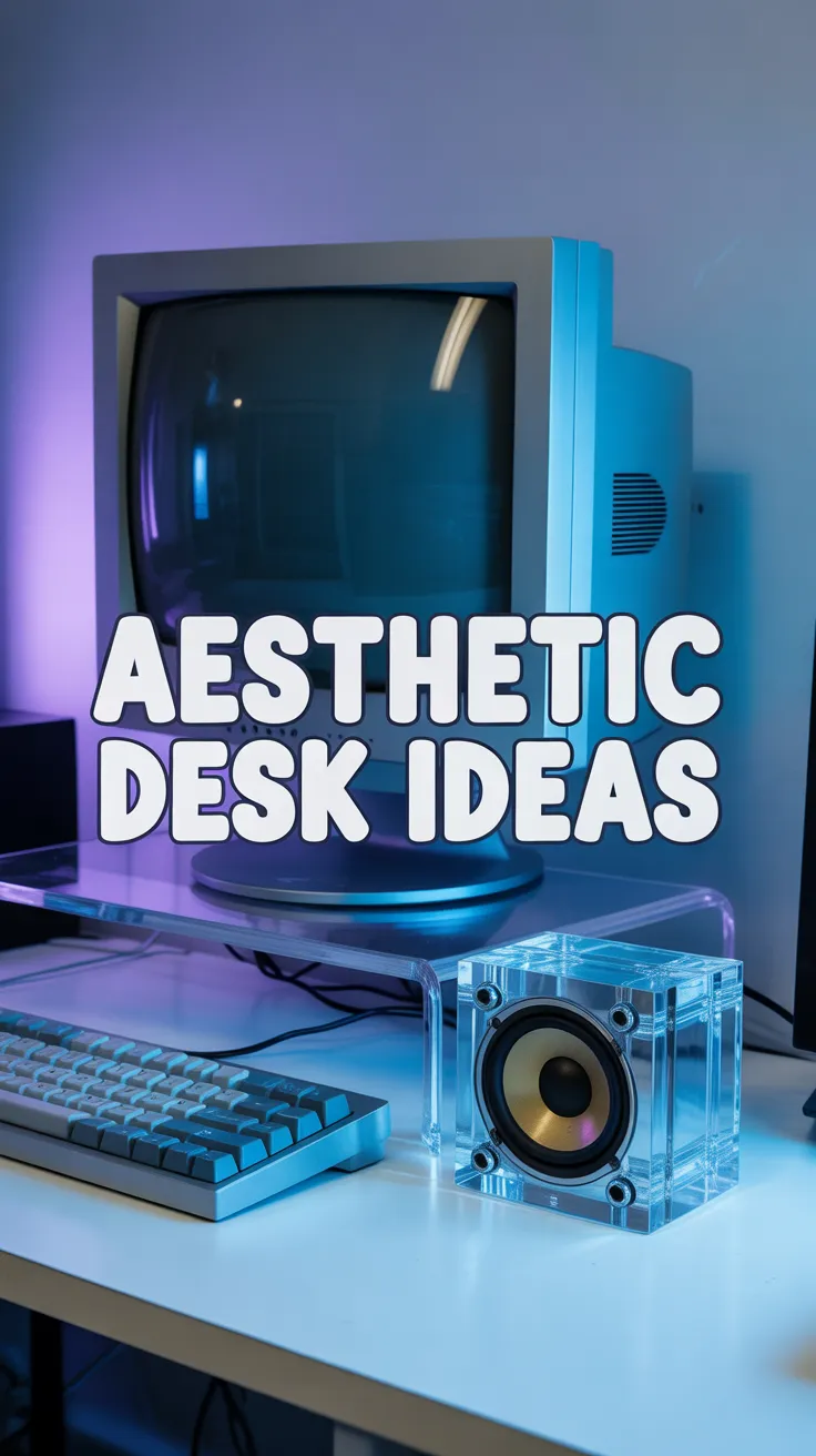 clear mechanical keyboard, cute tech, cyberdeck diy, transparent desk accessories, aesthetic workspace