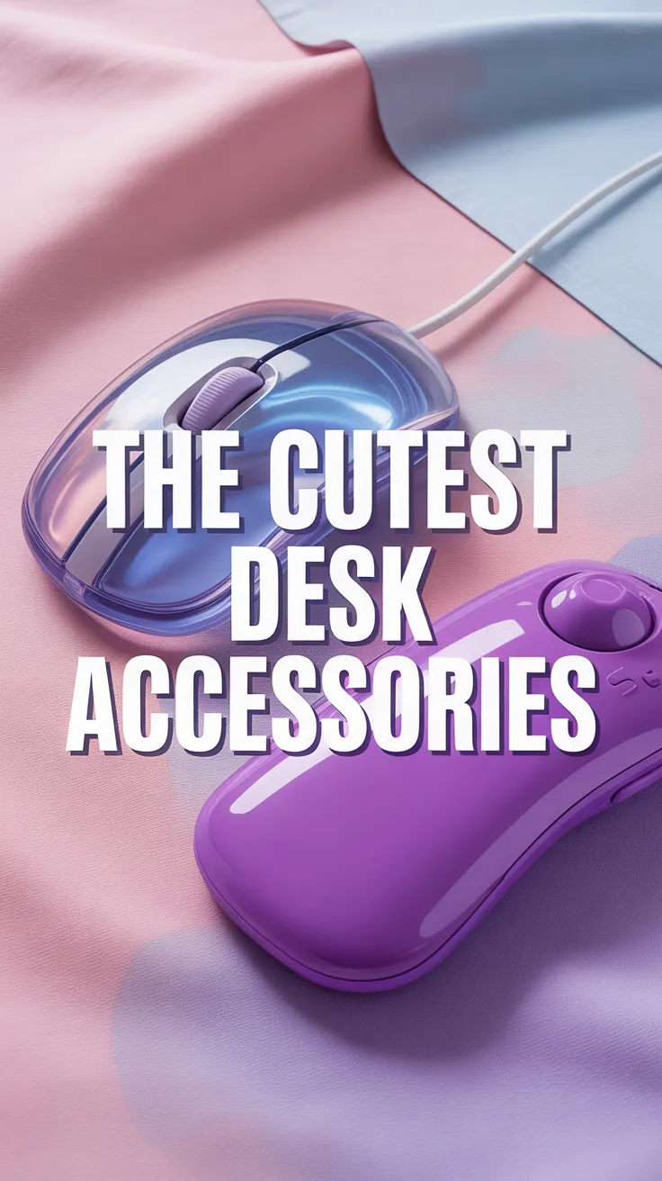 retro desk setup, clear aesthetic gadgets, transparent mechanical keyboard, y2k tech, cute tech