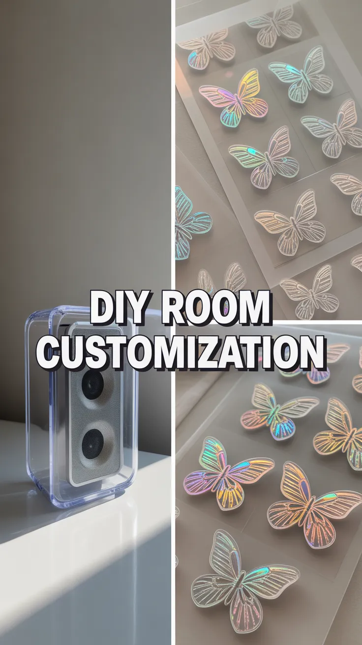 clear landline phone, retro charger, transparent mechanical keyboard, y2k tech, clear aesthetic gadgets