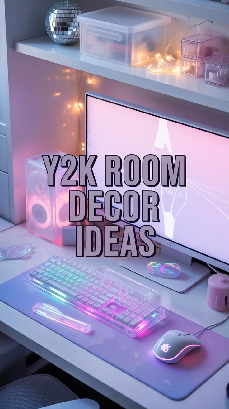retro desk setup, 2000s electronics, cyberdeck diy, cute tech, y2k room decor