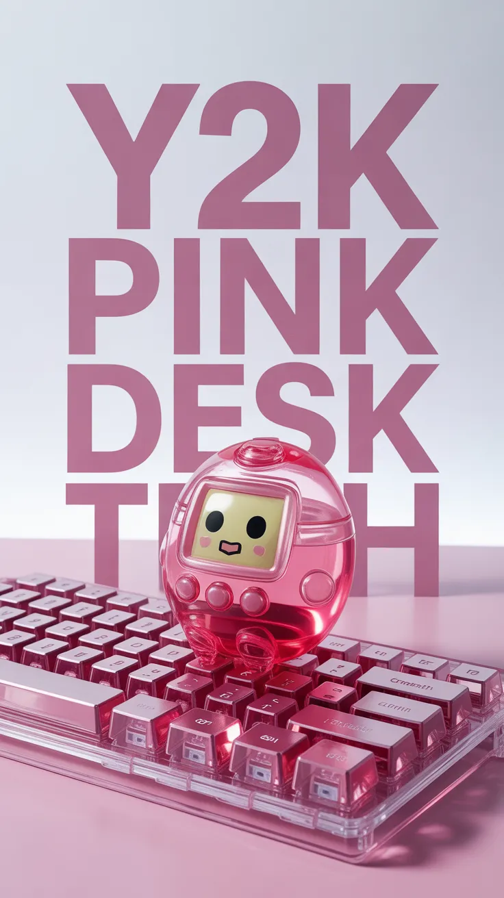 clear pink phone, transparent pink tech, Conair clear phone, y2k room decor, cute tech