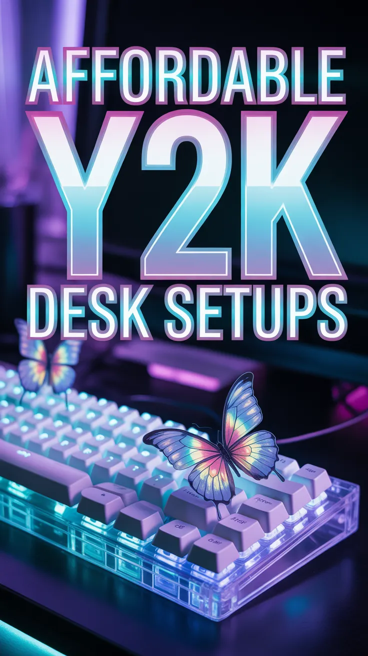 liquid aqua mouse, clear monitor stand, retro desk setup under 100, aesthetic desk accessories, cute tech