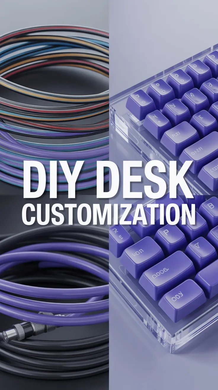 clear mechanical keyboard, cute tech, cyberdeck diy, retro desk setup, y2k room decor